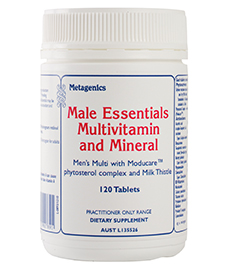 Male Essentials Multivitamin And Mineral 120 Tablets From Metagenics