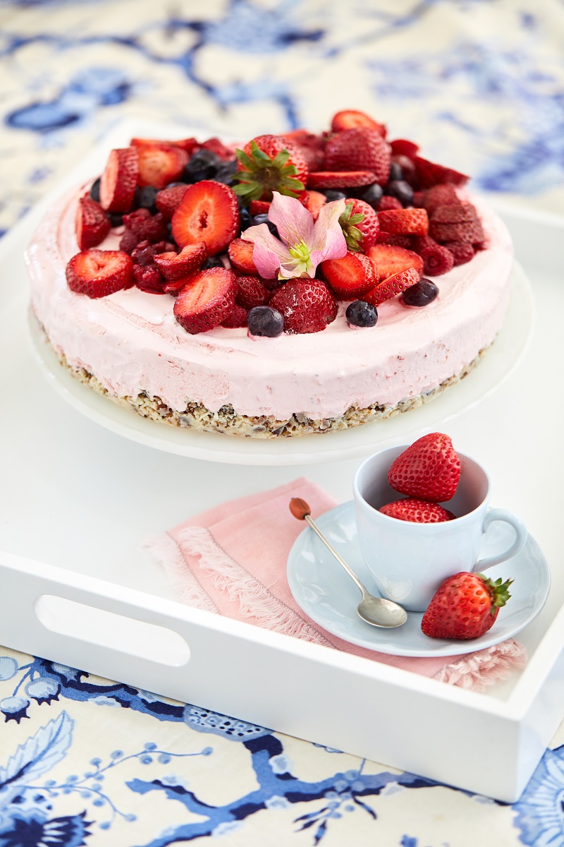 Refined Sugar Free Strawberry Cheesecake